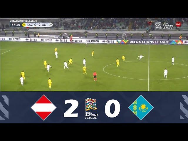 Österreich gegen Kasachstan [2-0] | UEFA Nations League 2024/25 | Spielen Höhepunkte!