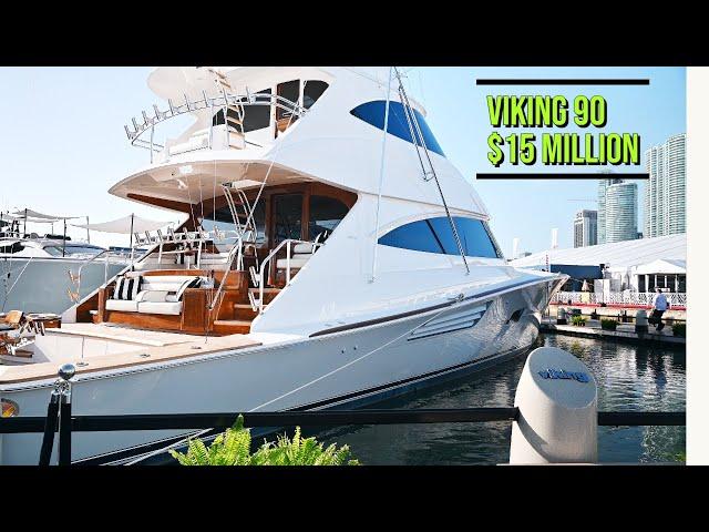 $15 MILLION YACHT | Viking 90 Sky Bridge