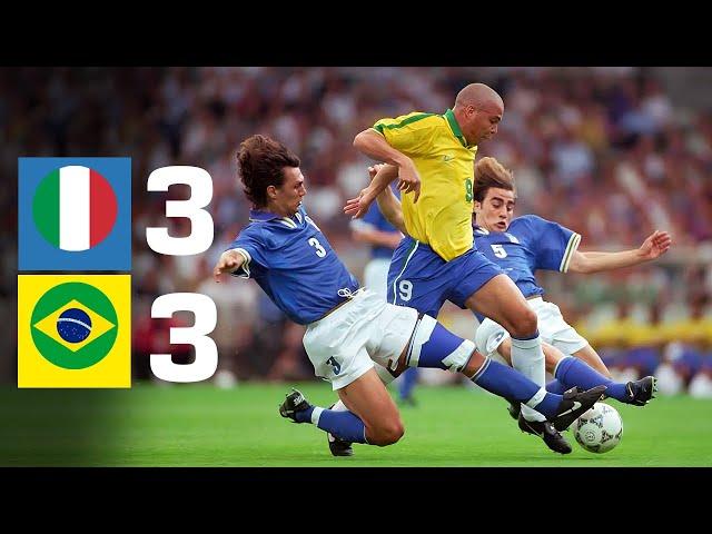 SPETTACOLO! Maldini, Cannavaro & Del Piero contro Ronaldo & R. Carlos | ITALIA vs BRASILE 1997!