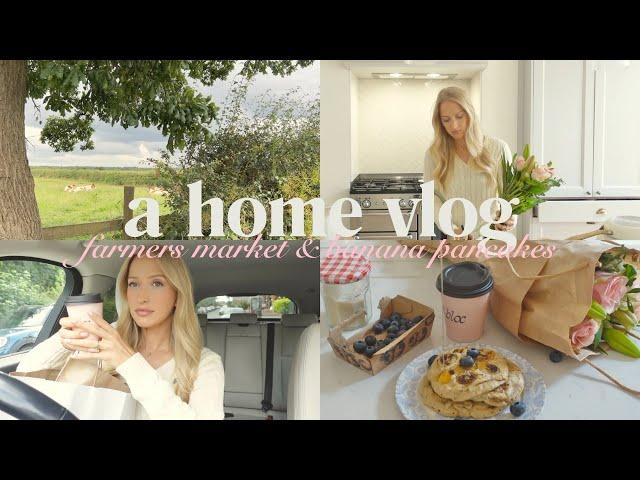 a saturday at home vlog: farmers market, baking cookies & home shopping