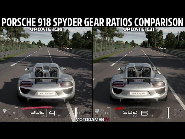 Gran Turismo 7 - Porsche 918 Spyder Gear Ratios | Update 1.30 vs Update 1.31