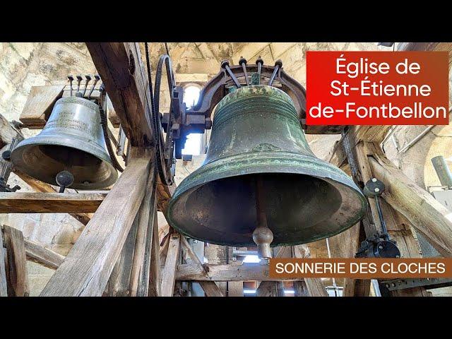  Les cloches de Saint-Étienne de Fontbellon, Ardèche - Volée en clocher