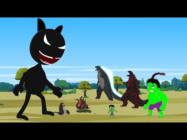 30 MINUTES FUNNY OF GODZILLA CARTOON