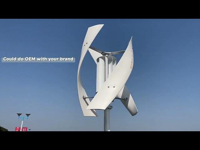 2000w Vertical Axis Wind Turbine 48v Alternative Energy Generator 220v AC Output Household Complete