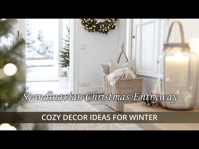 Scandinavian Christmas Entryway | Cozy Decor Ideas for Winter