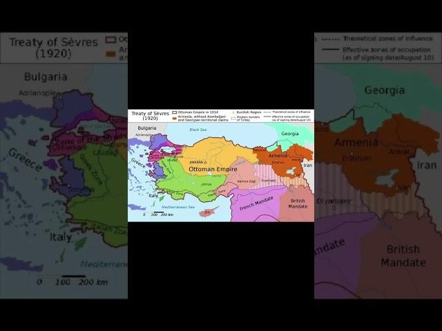 Treaty of Sevres #foryou #history #shorts #turkey #map