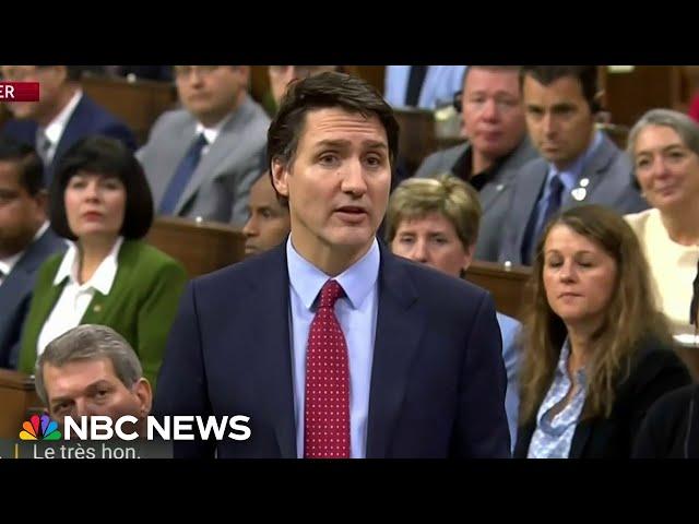 Canadian Prime Minister Trudeau responds to vehicle explosion at border