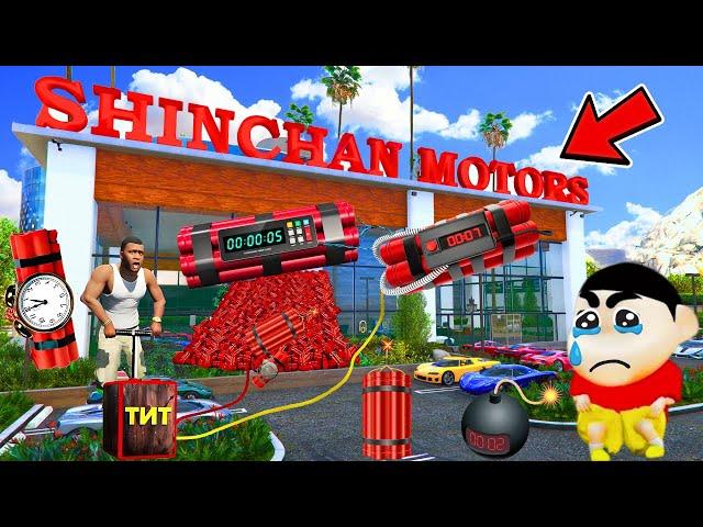 Shinchan and Franklin Car Showroom Blast in GTA 5