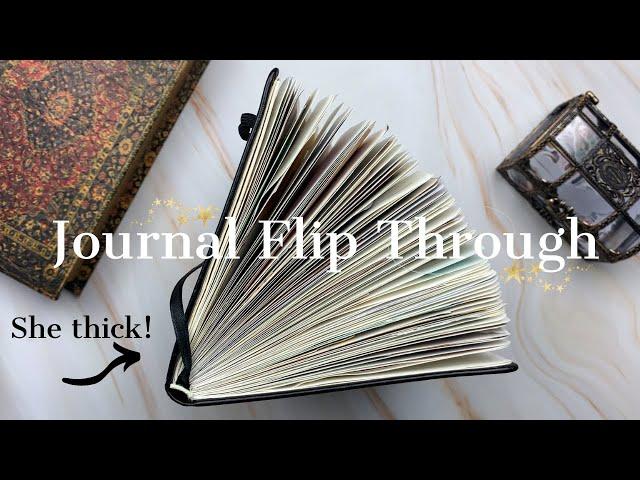 HUGE Art Journal Flip Through | ASMR No Talking