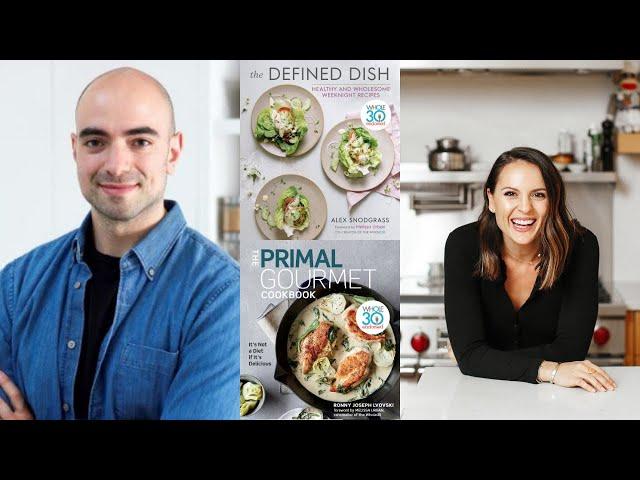 Ronny Lvovski and Alex Snodgrass with a cooking demo from THE PRIMAL GOURMET COOKBOOK