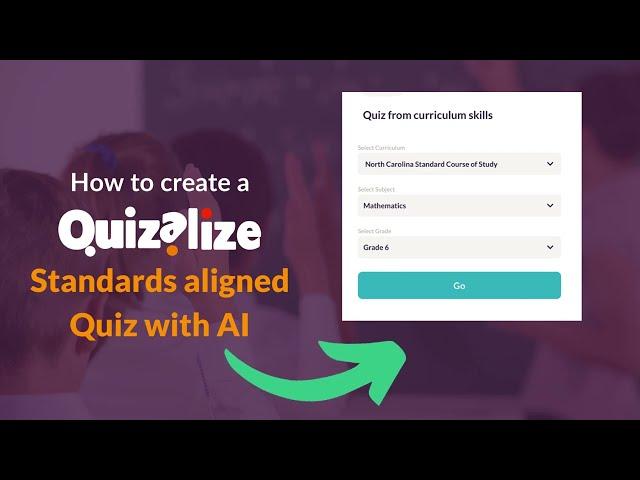 How to create a North Carolina standards quiz on Quizalize!