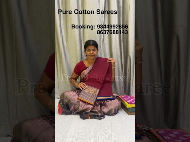 Direct manufacturing #cottonsarees #saree #pradhikshatex #sarees #chettinadcottonsarees