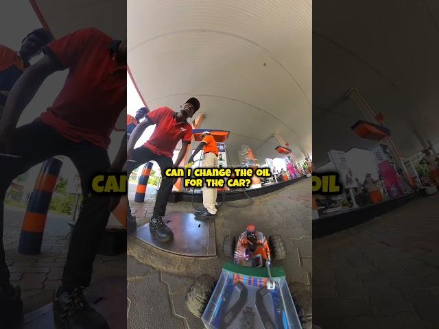 buying petrol with an rc shopping car          #shorts #shopping #car #short #shortvideo #funny
