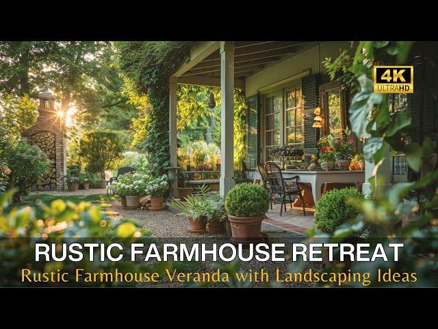 Transform your Veranda into a Rustic Farmhouse Retreat with inspiring Landscaping & Garden Ideas