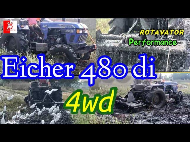 Eicher 480di 4forward rotavator performance #eichertractor 2021modeil