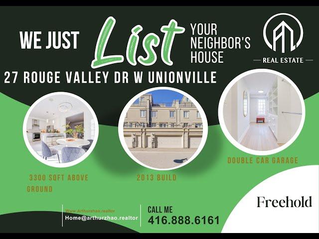 多伦多地产- Markham- Unionville万锦双车库Freehold Townhouse- 3300地上面积，新装修领包入住