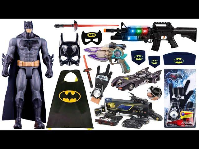 Batman Toys Collection Unboxing Review- Action figures，Cloak，Mask，Chariots，gloves，pistol，Laser sword