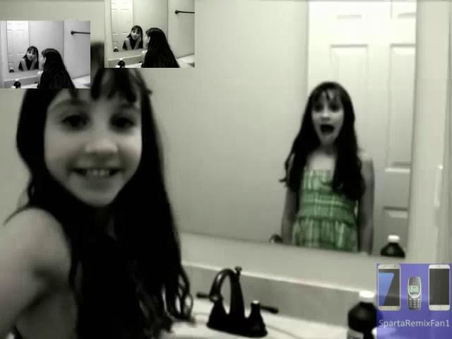 [Ghost/Demonic Warning] Creepy Grudge Ghost Girl in the Mirror! (Sparta Demonic Hell Remix)