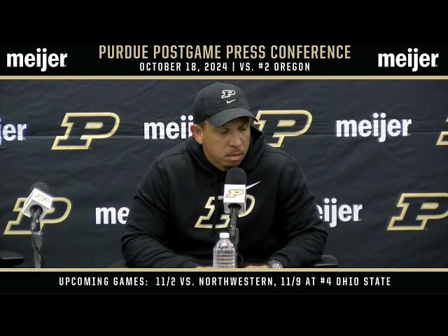 Purdue Postgame Press Conference | Oct. 18, 2024