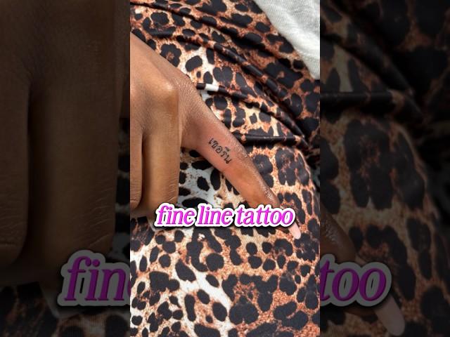 Fine Line Tattoo #fingertattoo #minimalisttattoo #tattoophuket