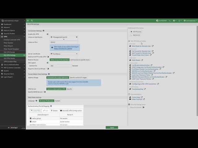 SSL VPN Full Tunnel Setup for Remote Users