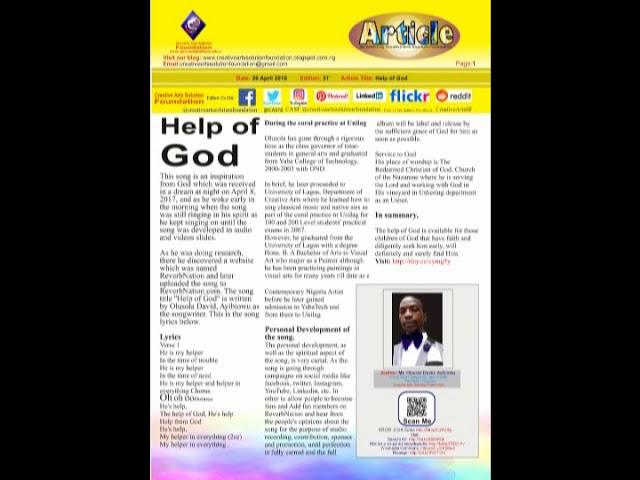 Help of God written by Olusola David Ayibiowu