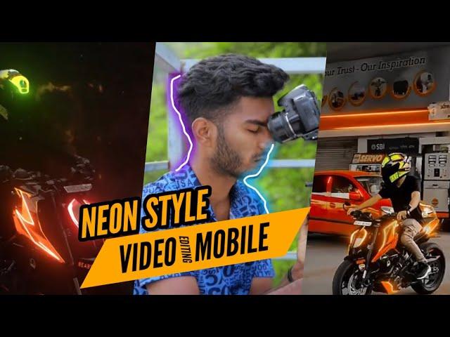 Neon video editing in mobile | bike neon light video edit @PhotographyTamizha