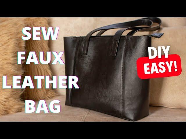 You want a TRENDY & TIMELESS Bag? Try this EASY Diy for faux leather bag without lining //Sewing DIY