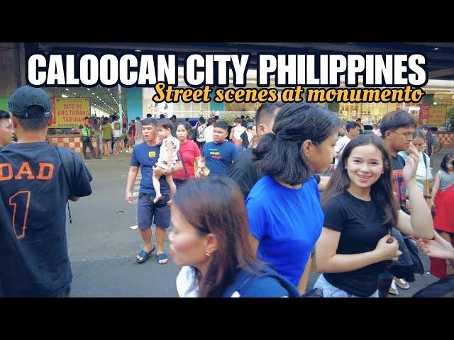 Street scenes at Monumento Caloocan City Walking Tour [4k]