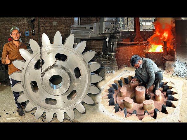 Amazing Production of Biggest Flour Mill Pinion Gear || How Flour Mill Pinion Gear Are Manufactured