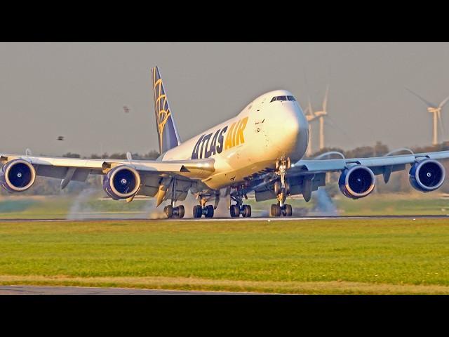 +40 MIN OF HEAVY ACTION | 10x B747, A380, A350, B777 | Amsterdam Schiphol Airport Spotting Paradise