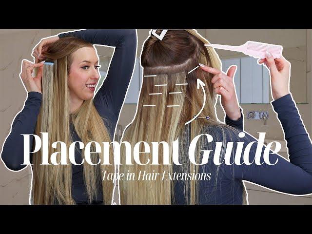 HOW TO APPLY TAPE IN HAIR EXTENSIONS | Placement Guide