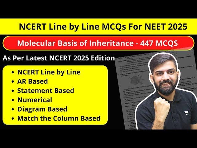 Molecular basis of inheritance - Top 200+ MCQs NEET 2025 | Brahmamuhurta Series NEET 2025