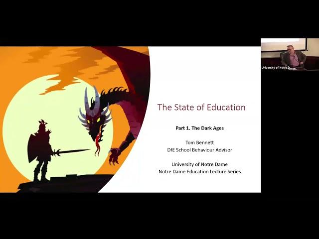 Lecture 1: The Dark Ages by Tom Bennett OBE | The University of Notre Dame Australia