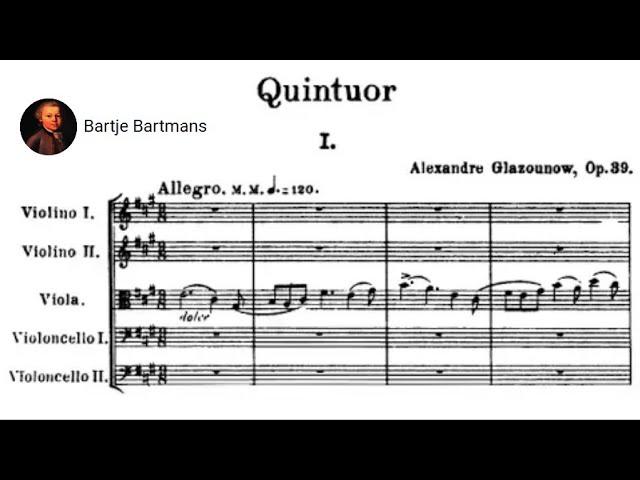 Alexander Glazunov - String Quintet Op. 39 (1892)