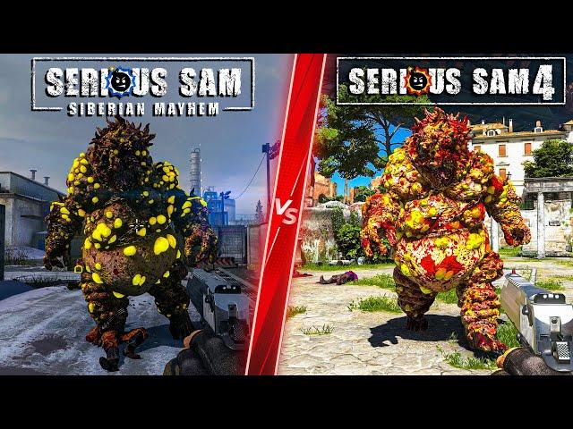 Serious Sam: Siberian Mayhem vs Serious Sam 4 - Direct Comparison! Attention to Detail & Graphics!