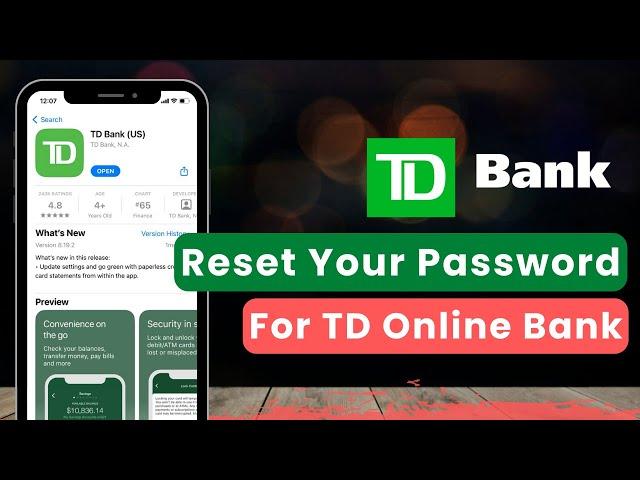 Recover Your TD Online Bank Account / Reset TD Password