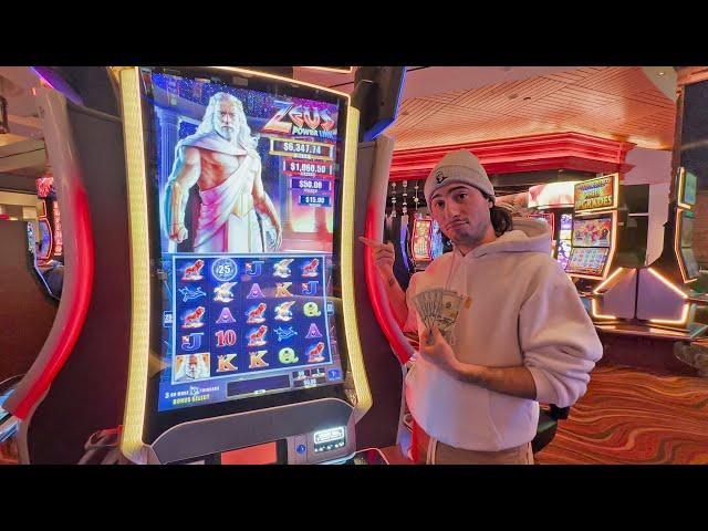 My BIG WIN On This Zeus Power Link Slot Machine! 