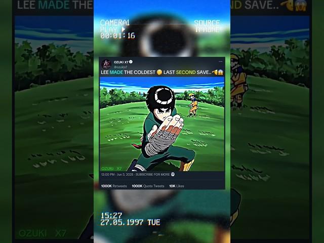 LEE'S LAST SECOND ENTRY WAS TOO COLD  ‍ #shorts #naruto