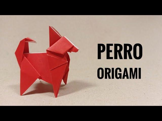 cómo hacer un PERRO de ORIGAMI paso  a  paso / how to fold a paper dog