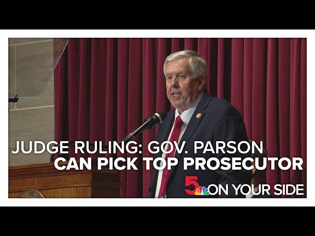 Judge rules Gov. Mike Parson gets to pick next St. Louis County prosecutor