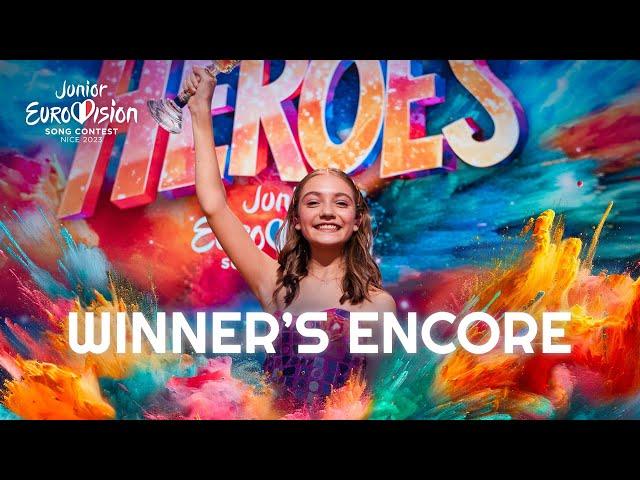 Winner's Performance! Zoé Clauzure - Cœur | Encore | France   | Junior Eurovision 2023 | #JESC2023