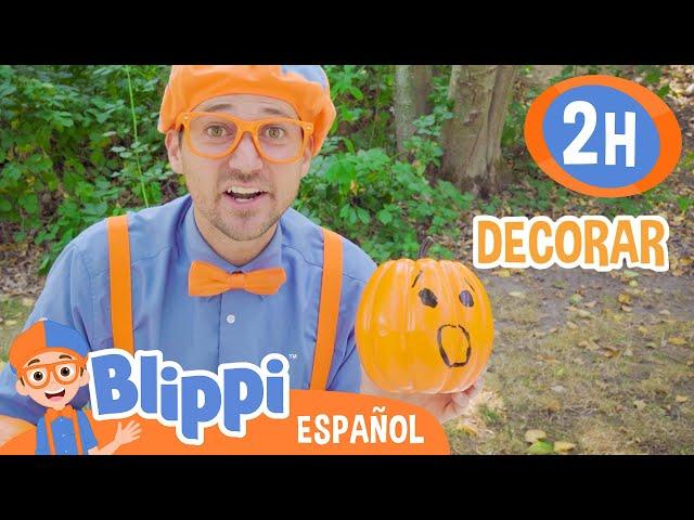 ¡Blippi visita un parque de calabazas! Recoge y decora calabazas para Halloween | Blippi
