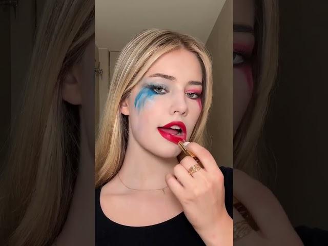 Harley Quinn makeup tutorial ️ #tatianakaer #shorts