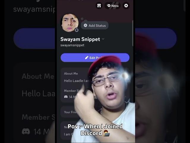 Discord Pe aajao laadle #shorts #discord #meme #funny #instagramreels #shortsfeed #memes