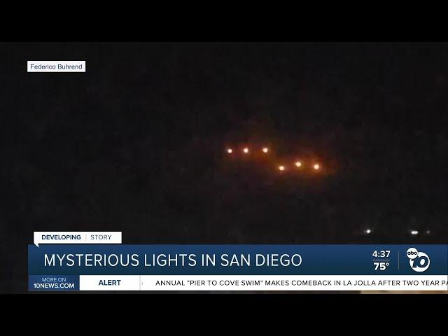 What were those mysterious lights seen across San Diego?