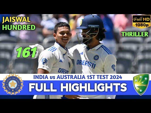 India vs Australia 1st Test Day 3 Highlights 2024 | Yashasvi Jaiswal Century Highlights