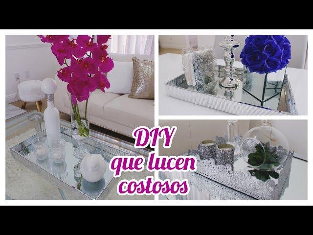 DIY/ BANDEJAS LUJOSA CON ESPEJOS MINI MOSAICO  ELEGANTES PARA TU HOGAR PARTE 2