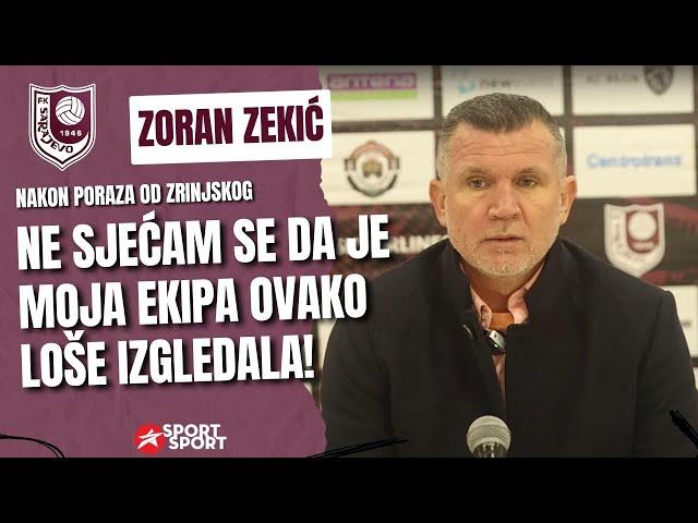 ZEKIĆ NAKON ZRINJSKOG: "NE SJEĆAM SE DA JE MOJA EKIPA OVAKO LOŠE IZGLEDALA"