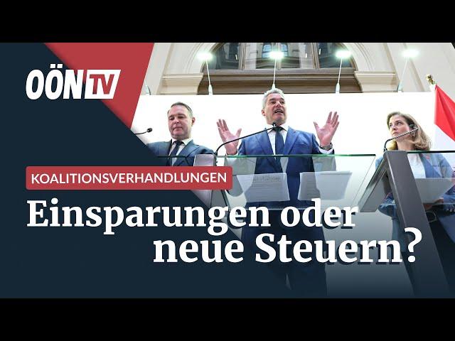 Koalitionsverhandlungen: Einsparungen, neue Steuern oder beides?